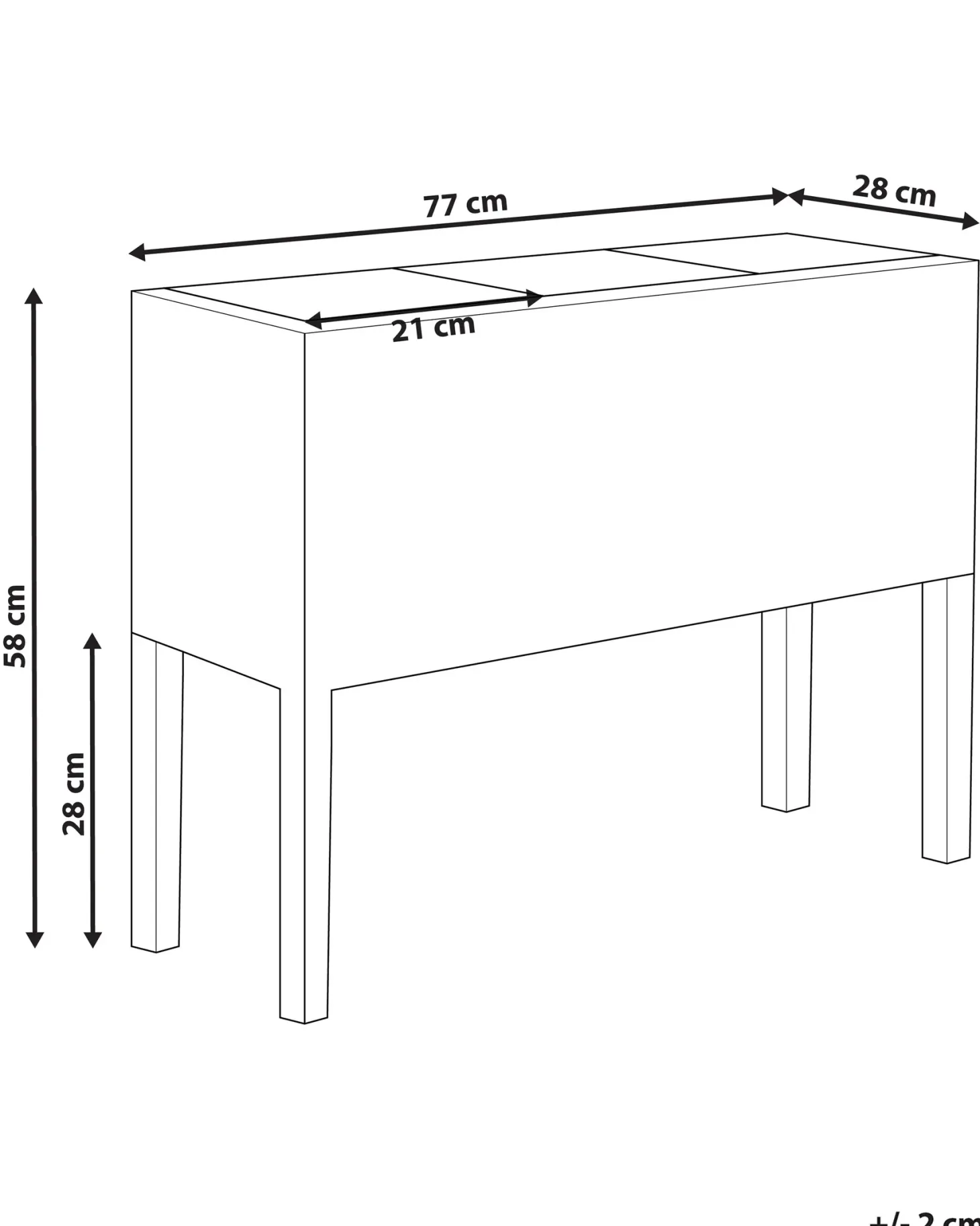 Donica na nóżkach CARAGANA 77 cm Ciemnobrązowy Technorattan