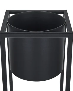 Donica na nóżkach IDRA 15 cm Czarny Metal