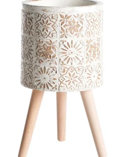 Donica na nóżkach KARISTOS 36 cm Złamana biel