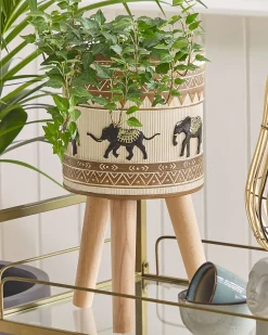 Donica na nóżkach KOTTES 22 cm Jasnobrązowy