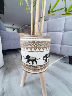 Donica na nóżkach KOTTES 22 cm Jasnobrązowy
