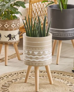 Donica na nóżkach MILINA 30 cm Beżowy
