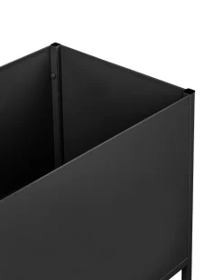 Donica na nóżkach TAPIEN Metal 70 cm Czarny