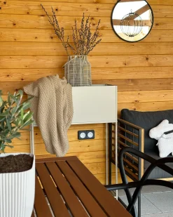 Donica na nóżkach TAPIEN Metal 70 cm Beżowy