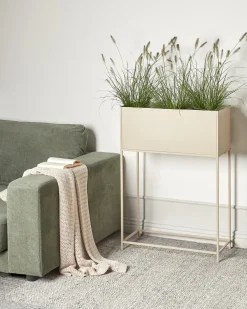 Donica na nóżkach TAPIEN Metal 70 cm Beżowy