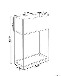 Donica na nóżkach TAPIEN Metal 70 cm Beżowy