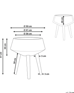 Donica na nóżkach VARDIANI 50 cm Złoty