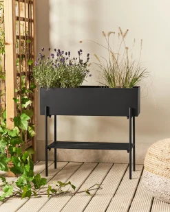 Donica na nóżkach VINCA Metal 70 cm Czarny