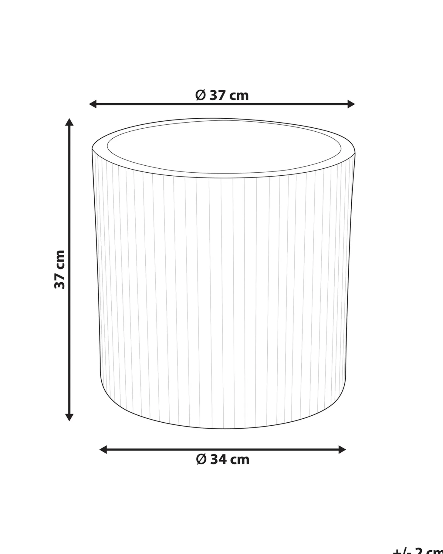 Donica OREOI 37 cm Złamana biel