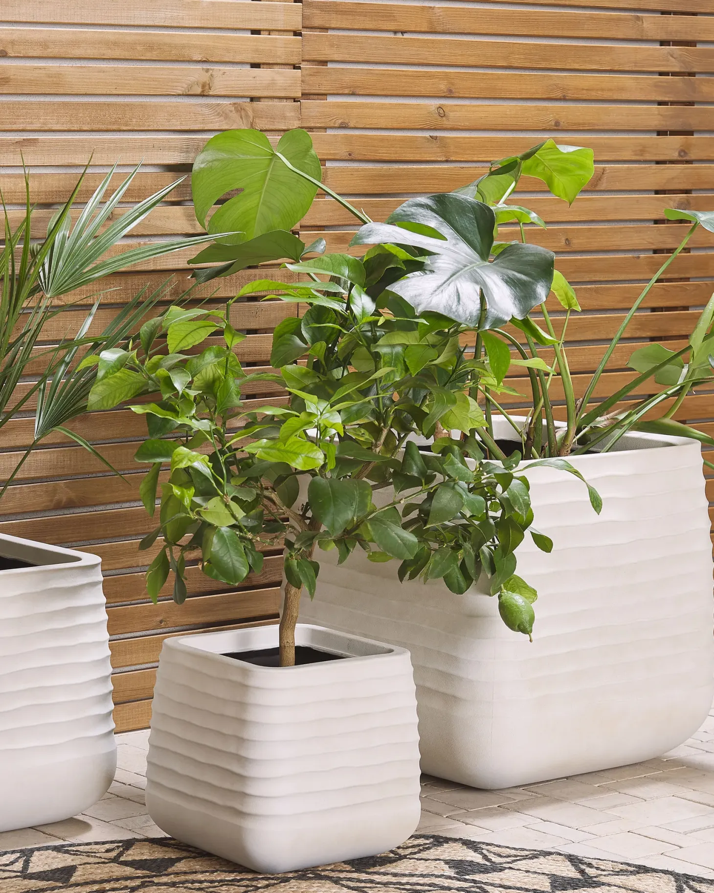 Donica PARIKIA 50 cm Złamana biel