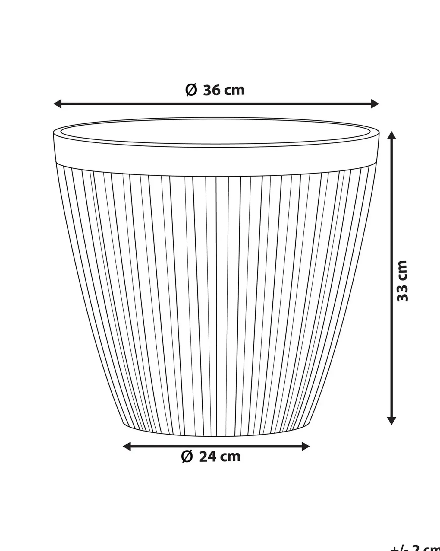 Donica POKA 36 cm Beżowoszary
