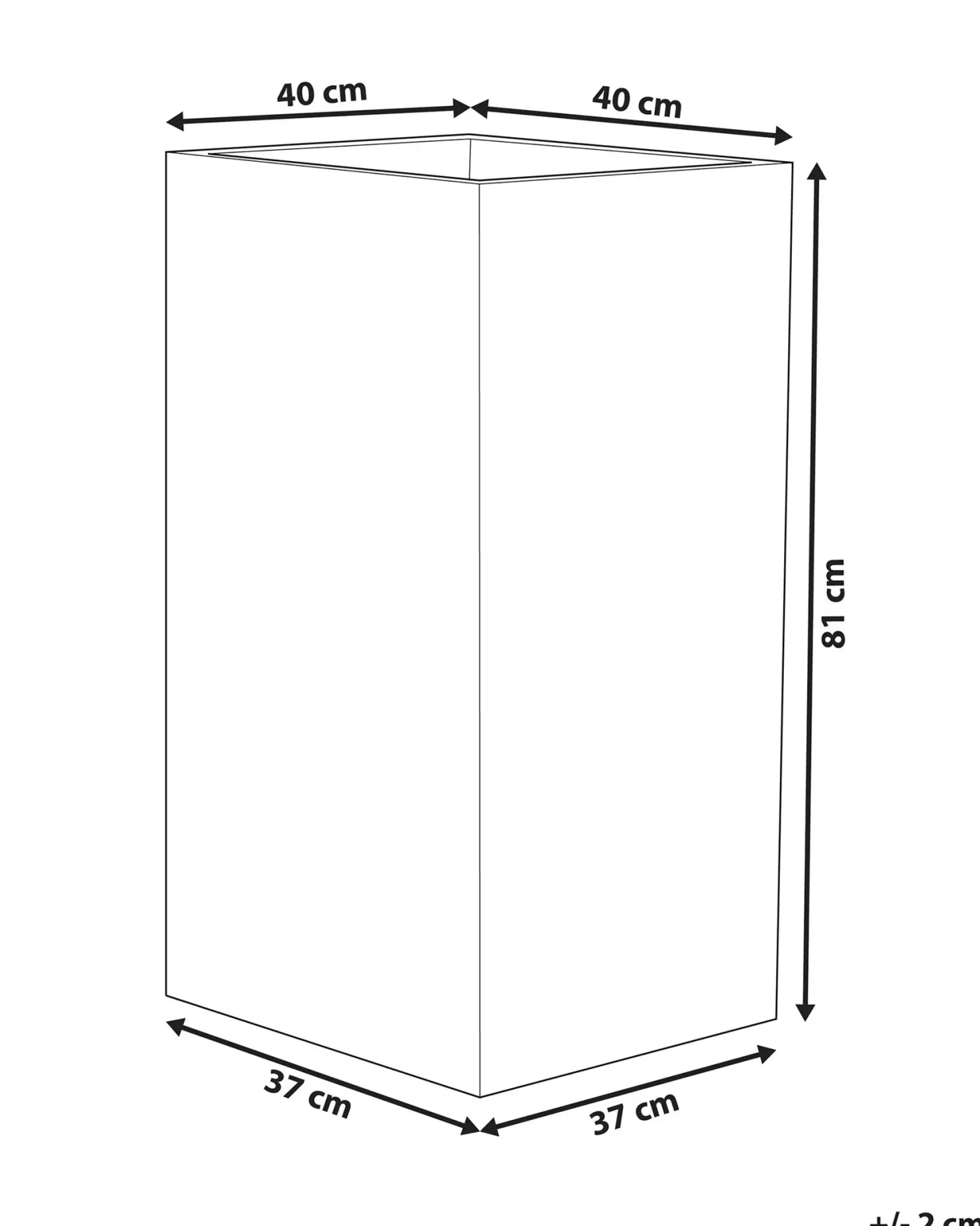 Donica TENNO 40 cm Ciemnobrązowy