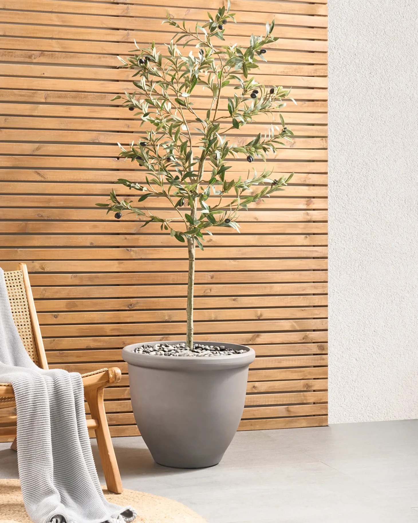 Donica TESALIA 49 cm Szary