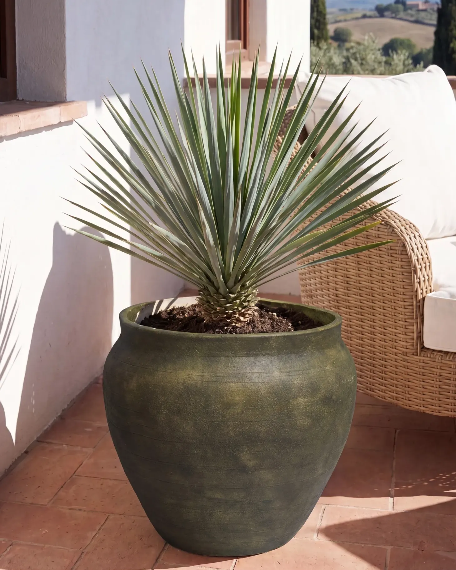 Donica THERISO 54 cm Ciemnozielony