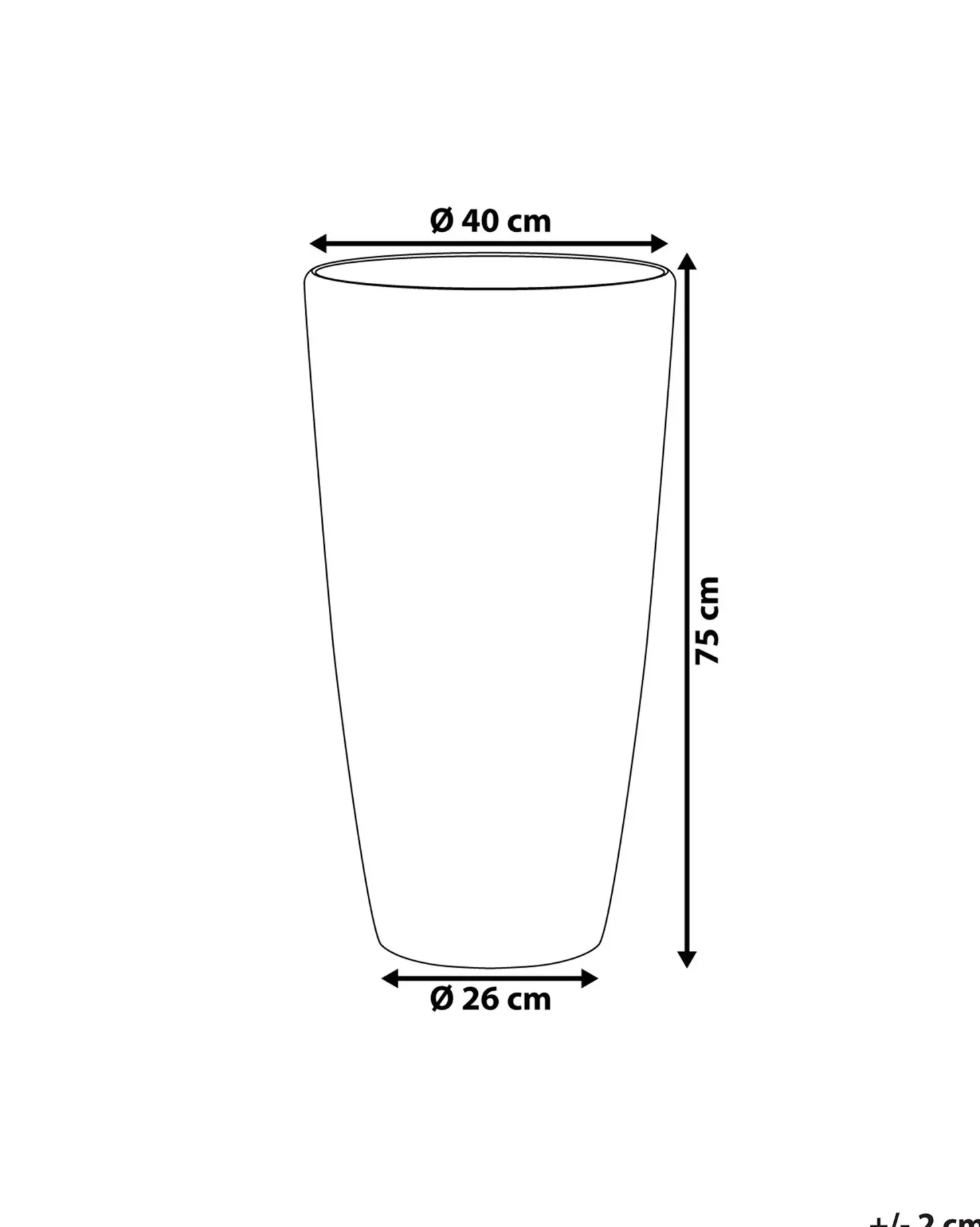 Donica TSERIA 40 cm Biały