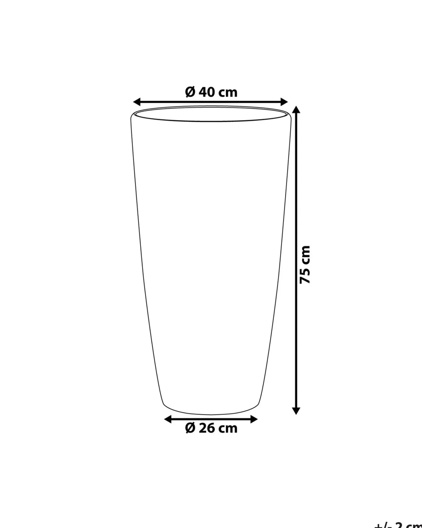 Donica TSERIA 40 cm Złoty
