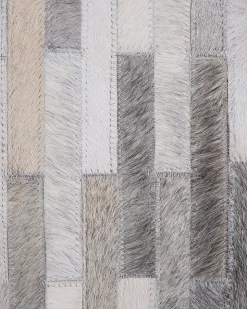 Dywan AHILLI Szary 160 x 230 cm Skóra naturalna