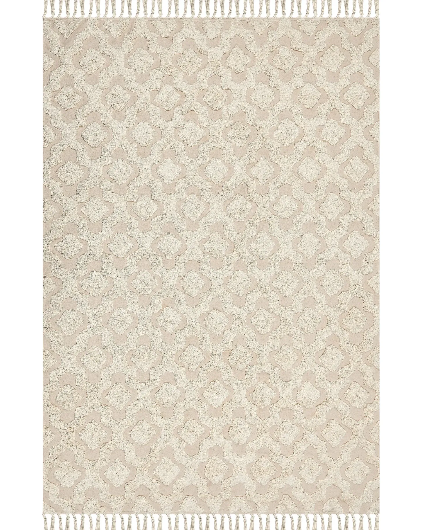 Dywan AKSARAY Beżowy 160 x 230 cm Bawełna