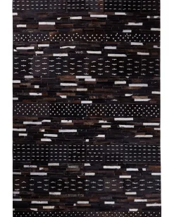 Dywan AKSEKI Ciemnobrązowy 160 x 230 cm Skóra naturalna