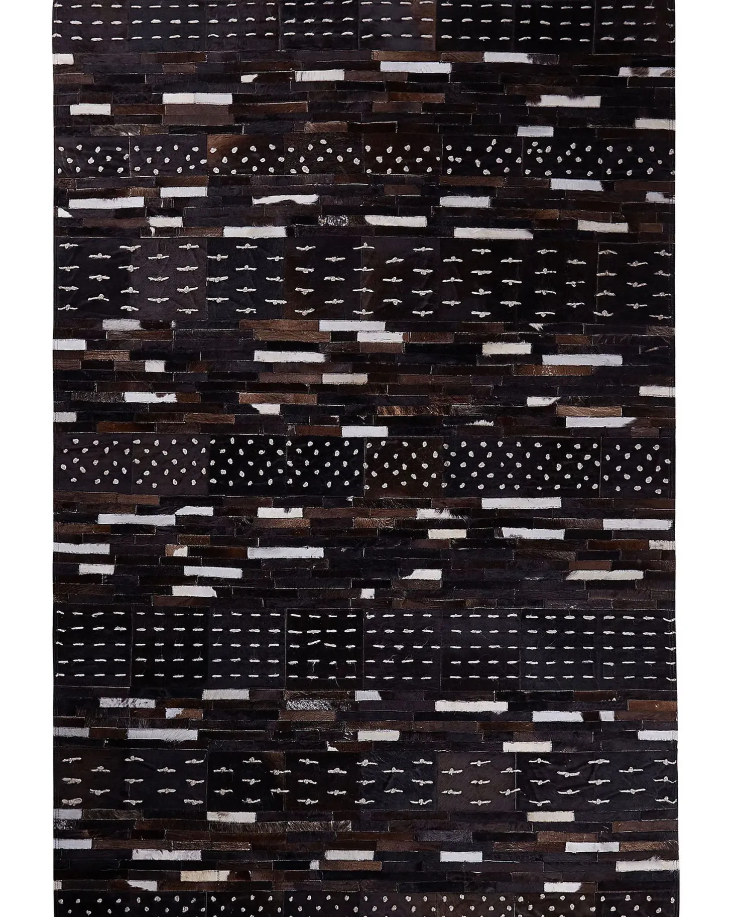 Dywan AKSEKI Ciemnobrązowy 160 x 230 cm Skóra naturalna