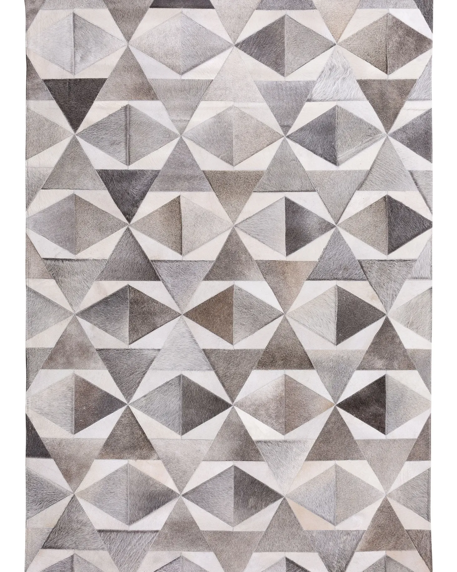 Dywan ALAKA Szary 160 x 230 cm Skóra naturalna