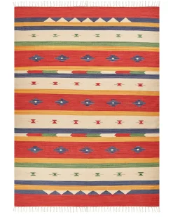 Dywan ALAPARS Kolorowy 140 x 200 cm Bawełna Kilim