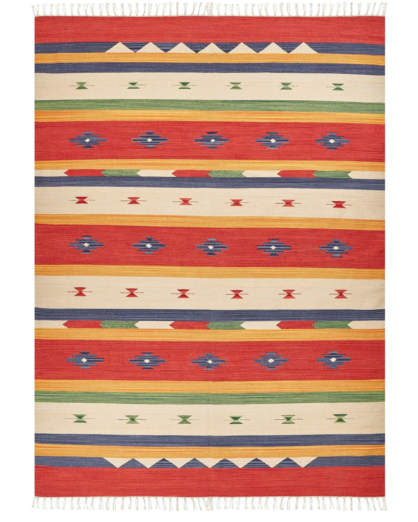 Dywan ALAPARS Kolorowy 140 x 200 cm Bawełna Kilim