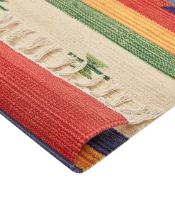 Dywan ALAPARS Kolorowy 140 x 200 cm Bawełna Kilim