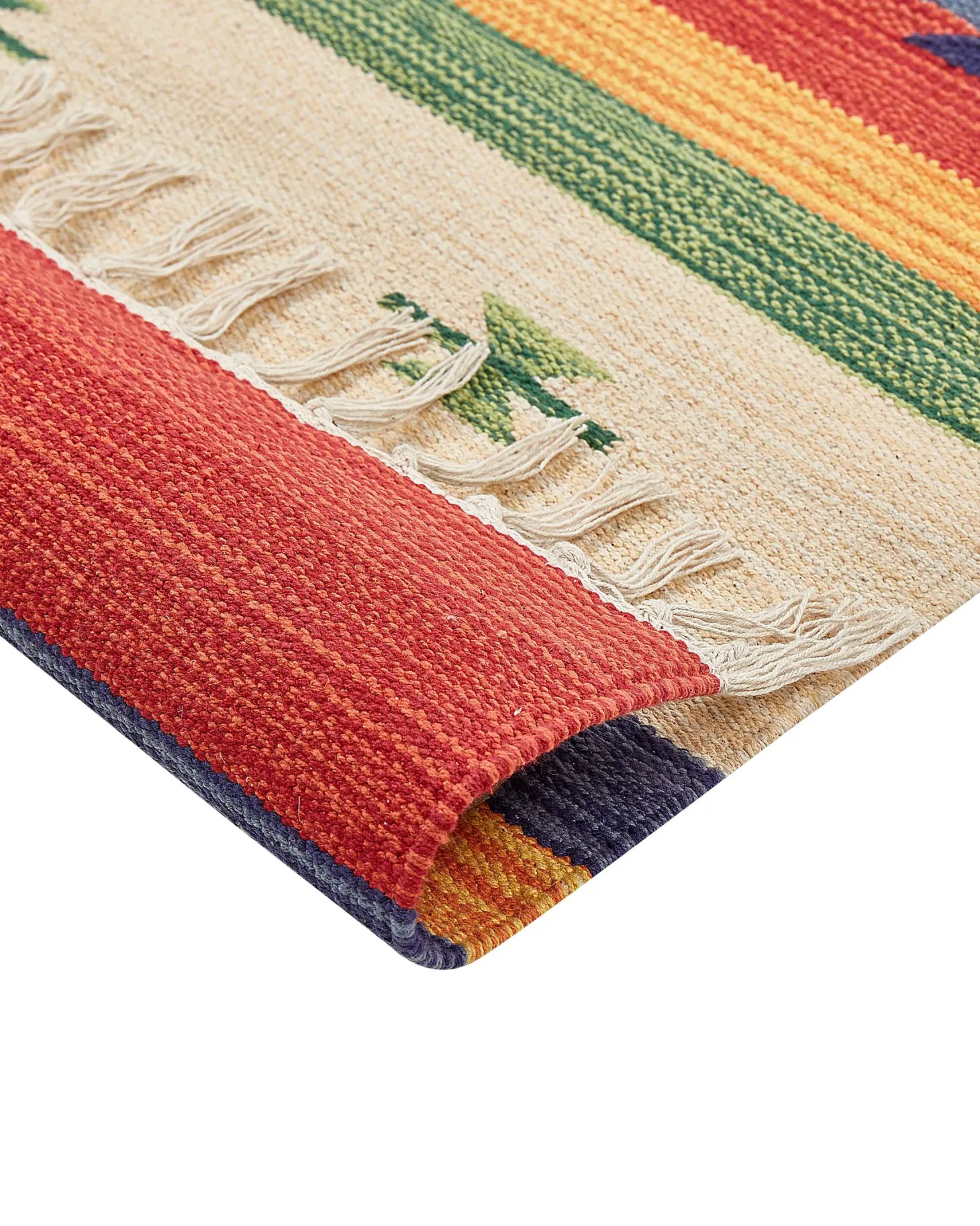 Dywan ALAPARS Kolorowy 140 x 200 cm Bawełna Kilim