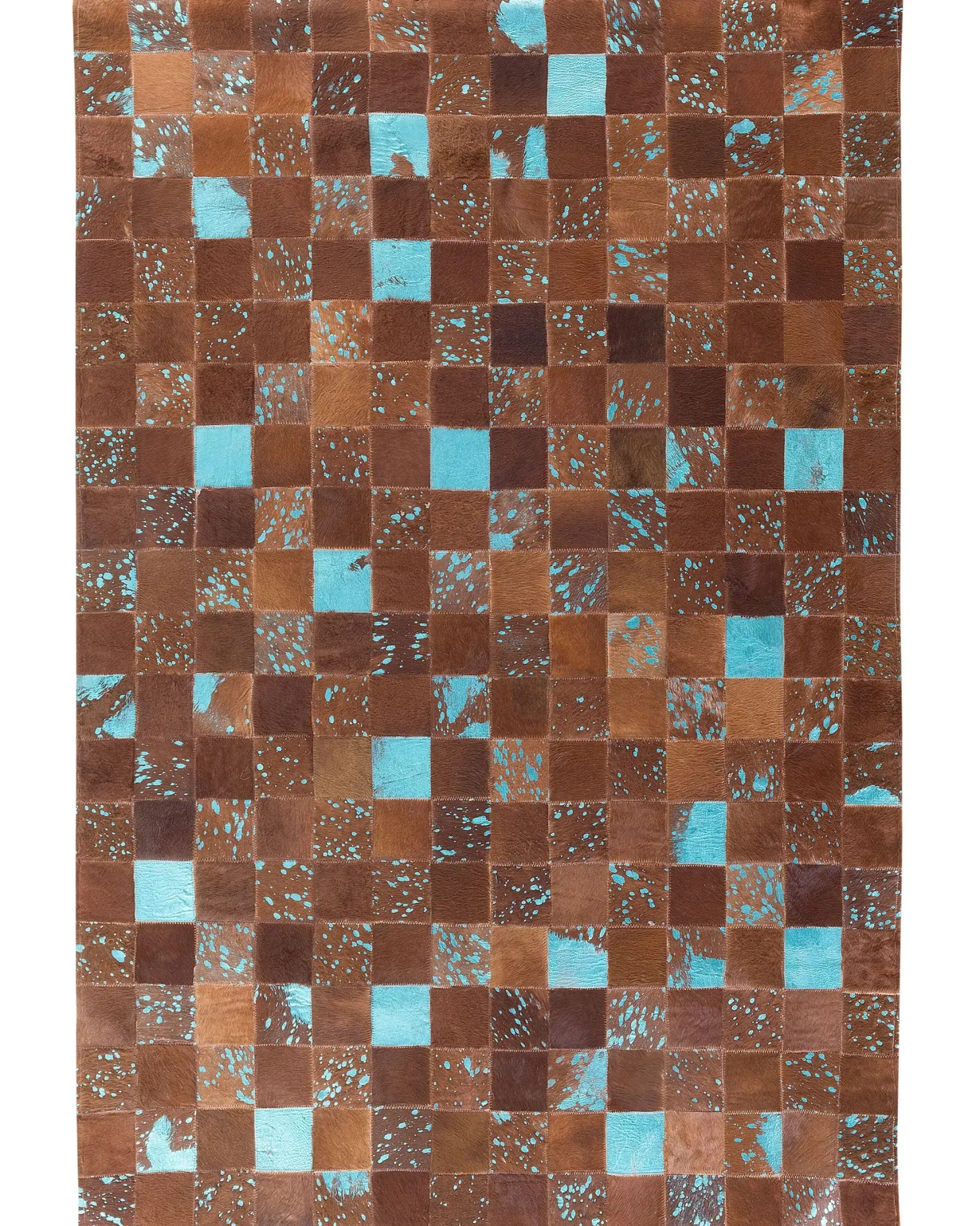 Dywan ALIAGA Brązowy 160 x 230 cm Skóra naturalna
