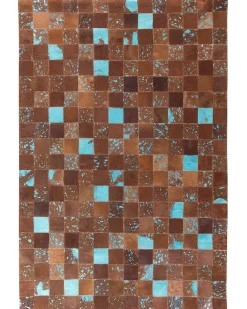 Dywan ALIAGA Brązowy 160 x 230 cm Skóra naturalna