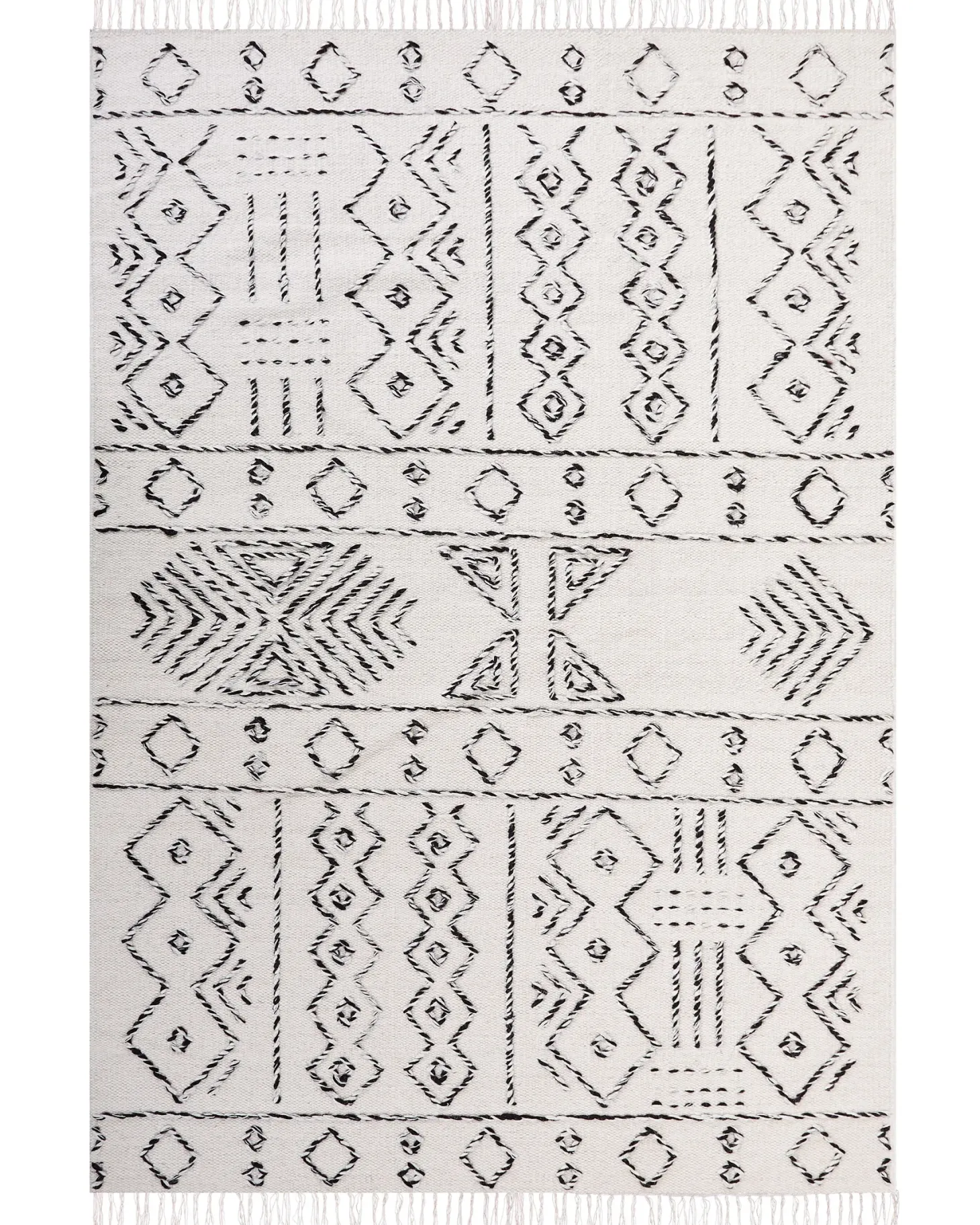 Dywan ALKENT Biały 160 x 230 cm Wełna