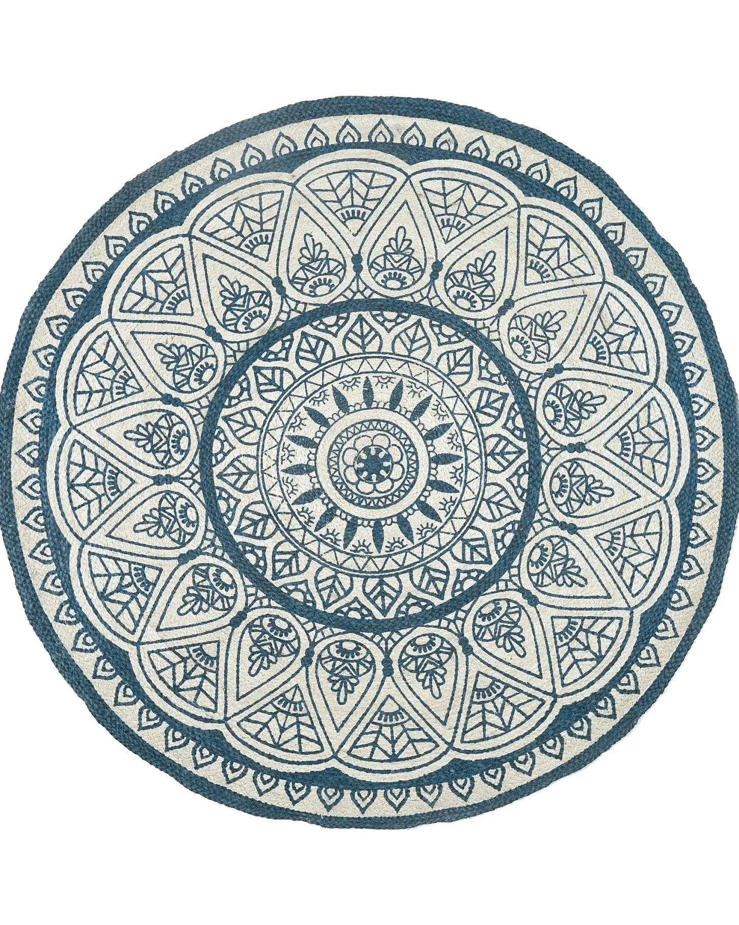 Dywan ANADERE Niebieski ø 120 cm Juta
