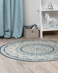 Dywan ANADERE Niebieski ø 120 cm Juta