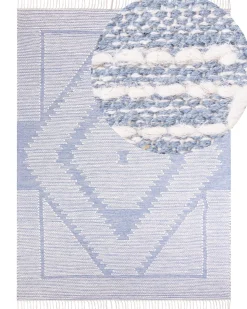 Dywan ANSAR Niebieski 160 x 230 cm Bawełna