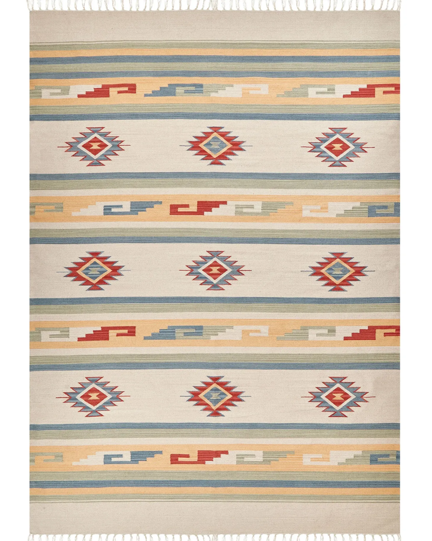 Dywan APARAN Beżowy 200 x 300 cm Bawełna Kilim
