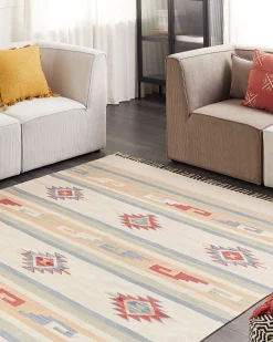 Dywan APARAN Beżowy 200 x 300 cm Bawełna Kilim