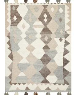 Dywan ARALEZ Beżowy 160 x 230 cm Wełna Kilim