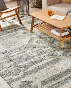 Dywan ARATASHEN Szary 200 x 300 cm Wełna Kilim