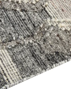 Dywan ARATASHEN Szary 200 x 300 cm Wełna Kilim