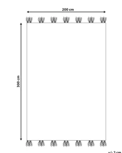 Dywan ARATASHEN Szary 200 x 300 cm Wełna Kilim