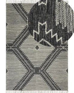 Dywan ARBAA Czarny 160 x 230 cm Bawełna