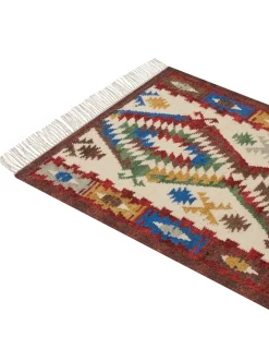 Dywan AREVIK Kolorowy 80 x 150 cm Wełna Kilim