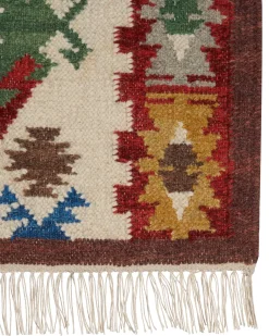 Dywan AREVIK Kolorowy 80 x 150 cm Wełna Kilim