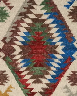 Dywan AREVIK Kolorowy 80 x 150 cm Wełna Kilim