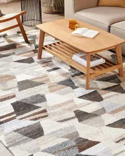 Dywan ARGAVAND Beżowy 160 x 230 cm Wełna Kilim
