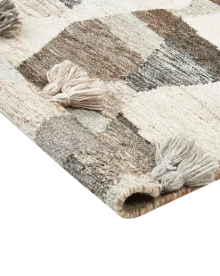 Dywan ARGAVAND Beżowy 160 x 230 cm Wełna Kilim