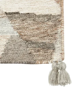 Dywan ARGAVAND Beżowy 160 x 230 cm Wełna Kilim