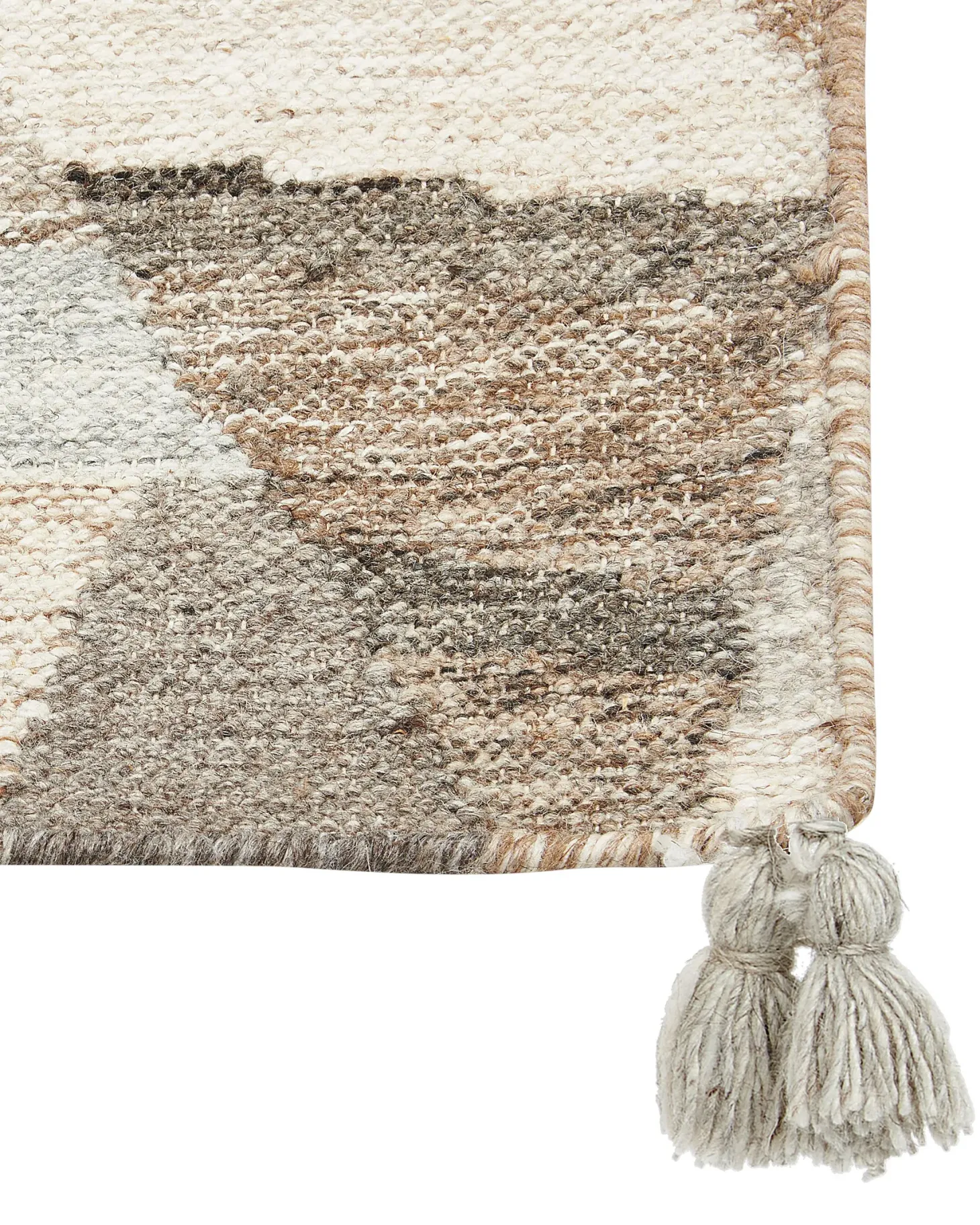 Dywan ARGAVAND Beżowy 160 x 230 cm Wełna Kilim