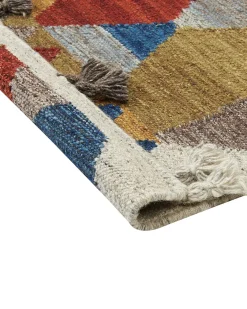 Dywan ARZAKAN Kolorowy 160 x 230 cm Wełna Kilim